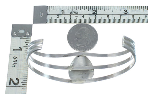 Native American Turquoise Sterling Silver Tear Drop Navajo Cuff Bracelet NX11629